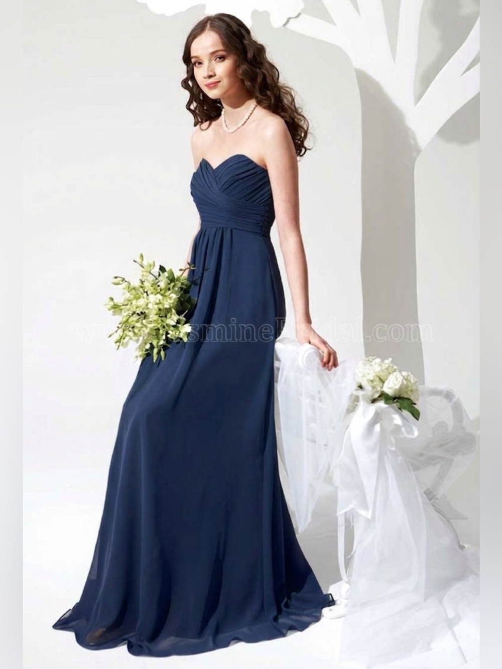 Lot of 2 Jasmine Bridal B2078 Chiffon Bridesmaid Dresses, NWT